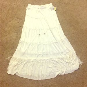 NWT long white skirt